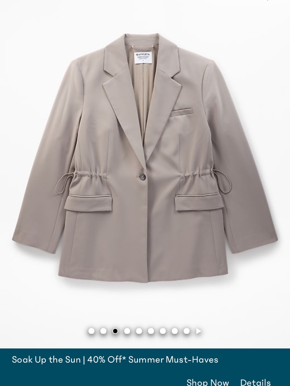Athleta MVP Blazer in Mortar mushroom - Picture 3 of 5